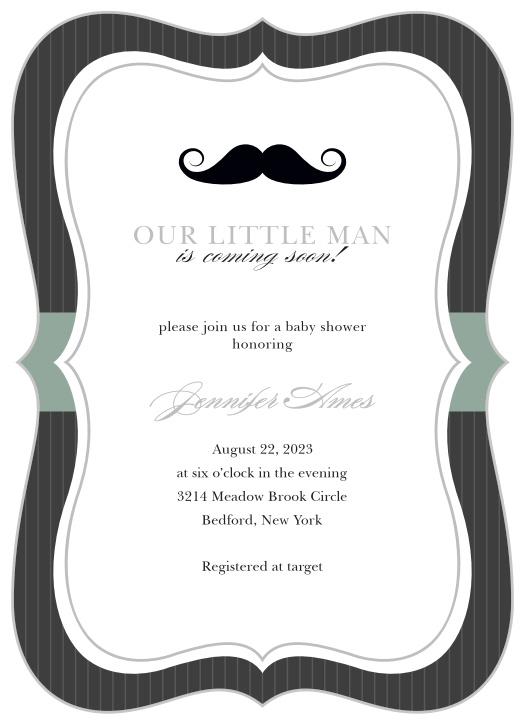 You can't go wrong with the Little Man Foil Baby Shower Invitations! 