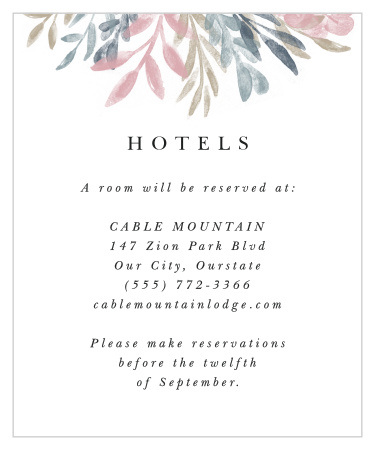 Sweetly Framed Accommodation Cards