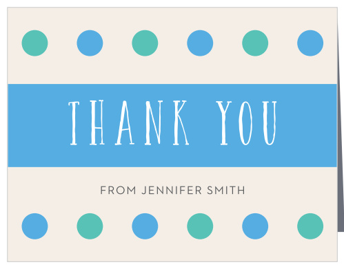 Polka Dot Boy Baby Shower Thank You Cards