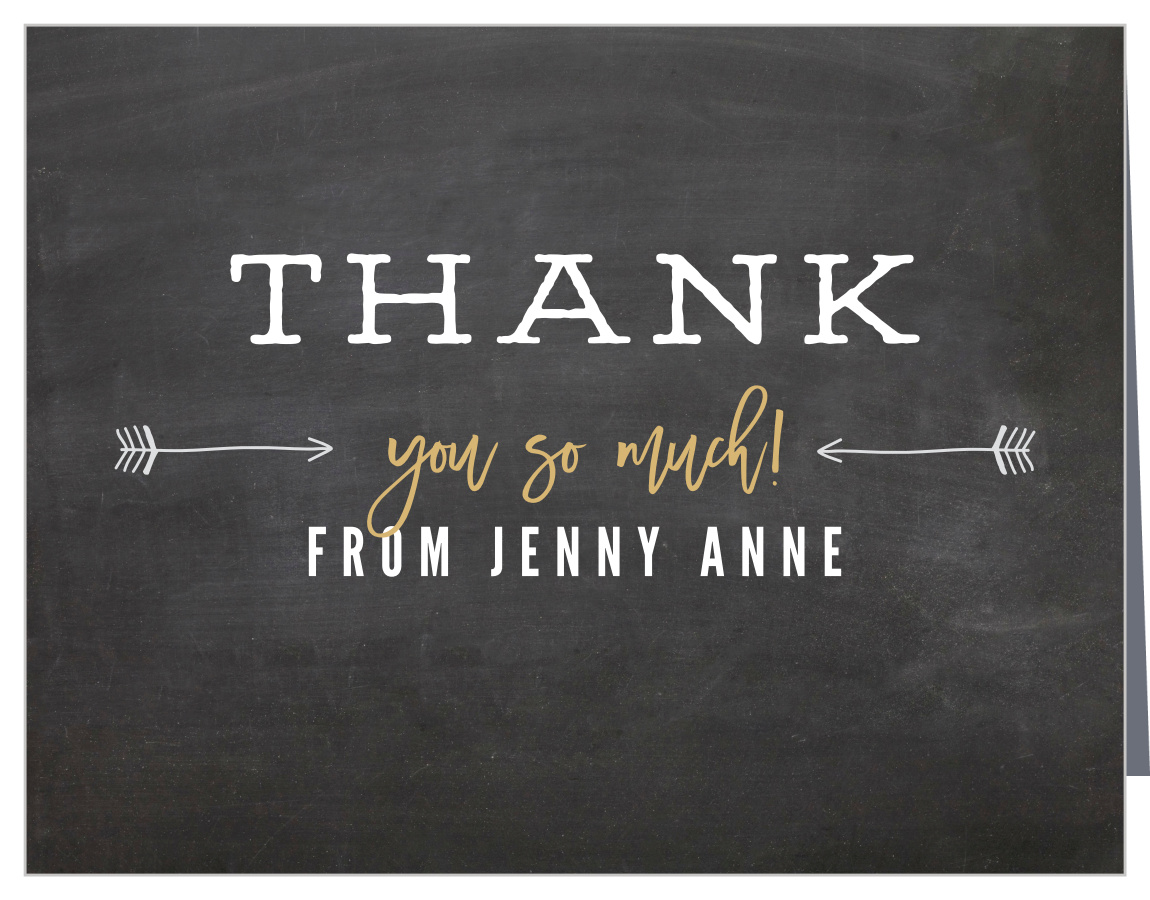 Baby Chalk Foil Baby Shower Thank You Cards