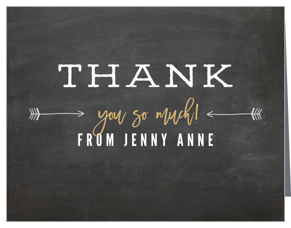 Baby Chalk Foil Baby Shower Thank You Cards