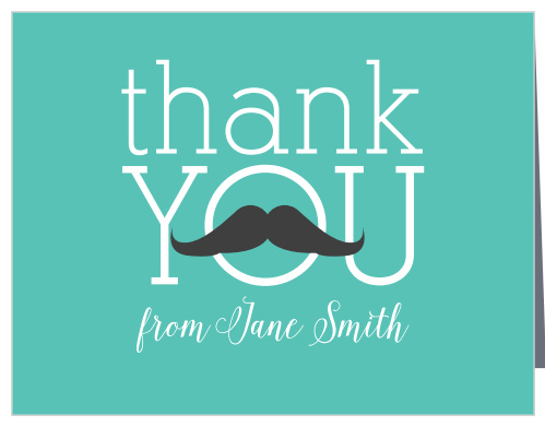 Mustachio Mayhem Baby Shower Thank You Cards