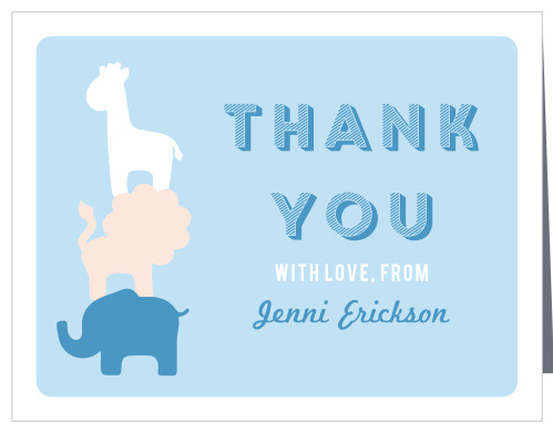 Safari Soiree Baby Shower Thank You Cards