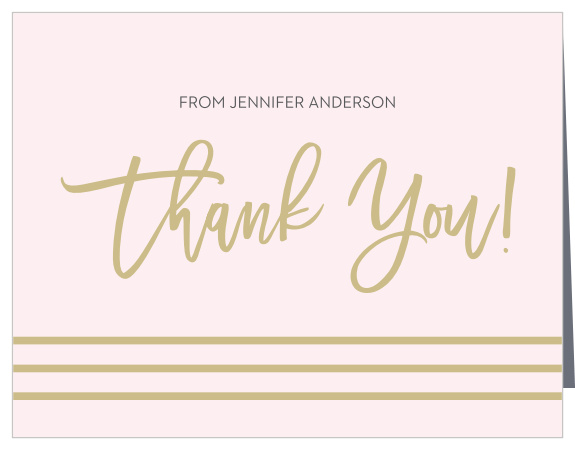 Royal Script Girl Baby Shower Thank You Cards