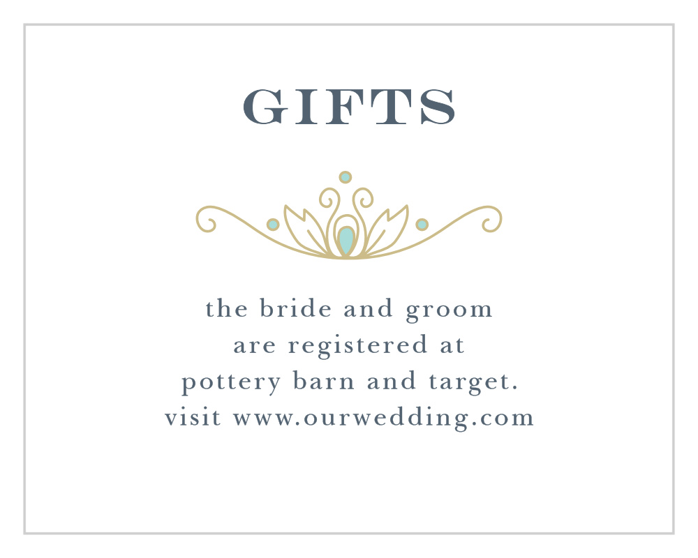Peacock Flourish Registry Cards