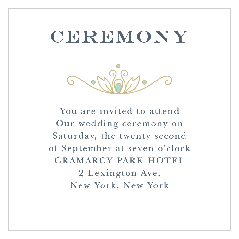 Peacock Flourish Ceremony Cards