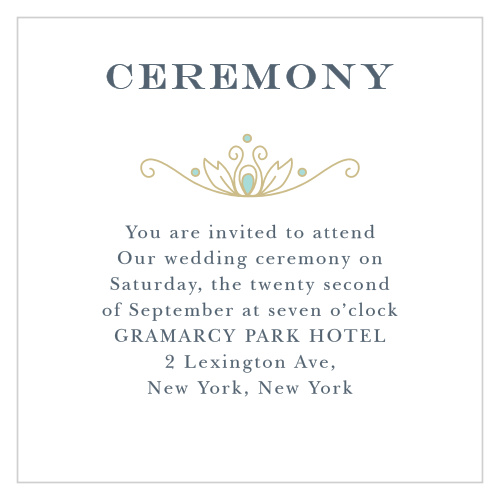 Peacock Flourish Ceremony Cards
