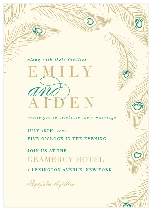 Peacock Feather Wedding Invitations