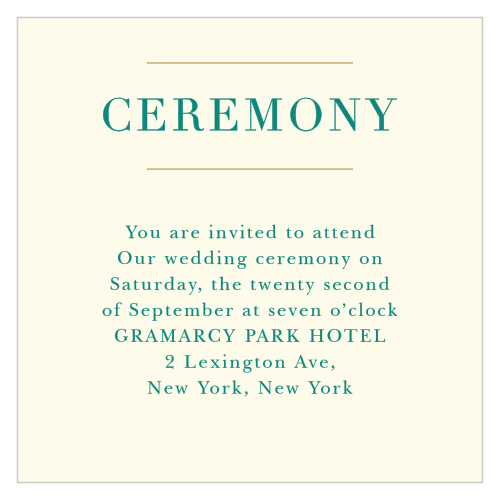 Peacock Feather Ceremony Cards
