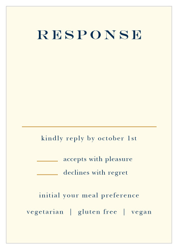 Peacock Flourish Foil Response Cards