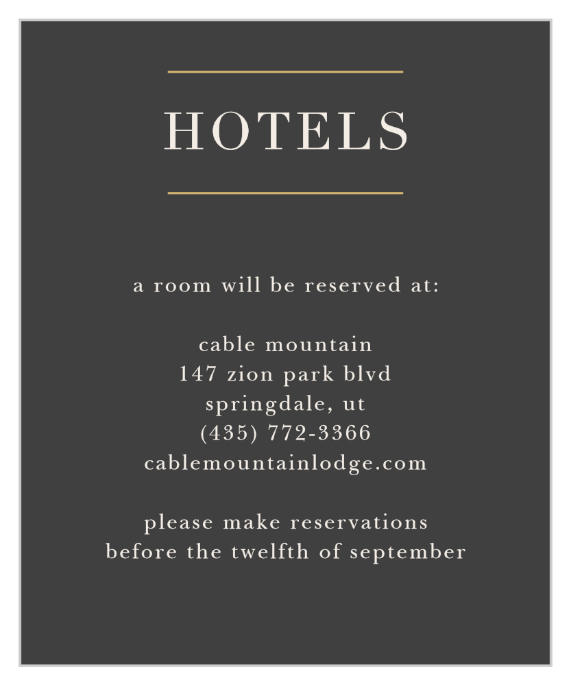 Peacock Feather Foil Accommodation Cards