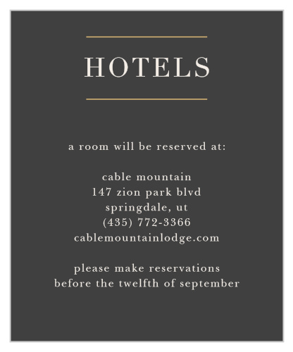 Peacock Feather Foil Accommodation Cards