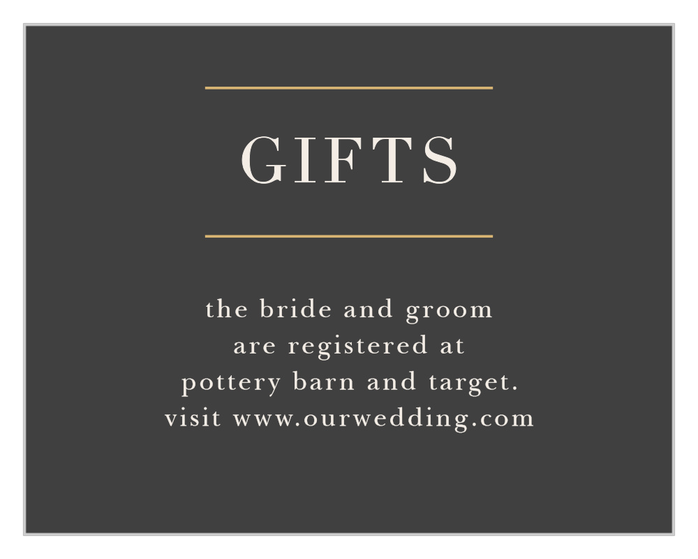 Peacock Feather Foil Registry Cards