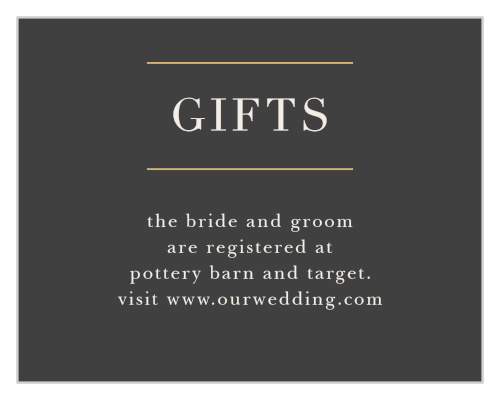 Peacock Feather Foil Registry Cards
