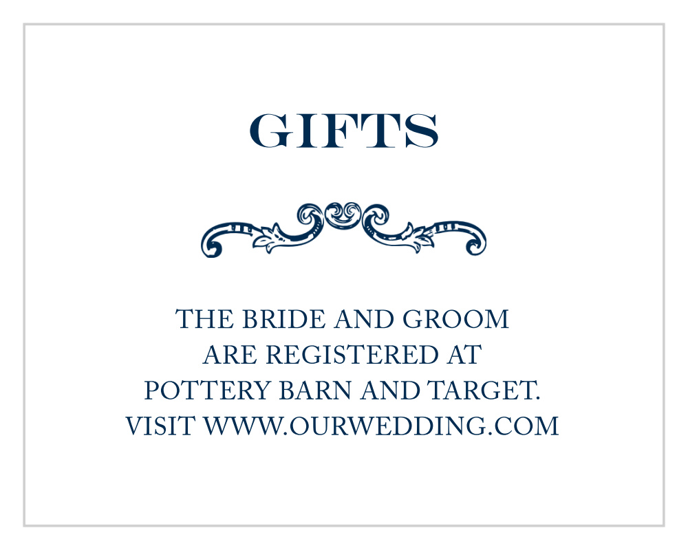 Victorian Luxe Registry Cards