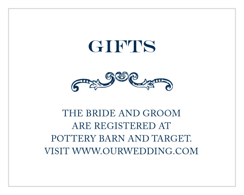 Victorian Luxe Registry Cards