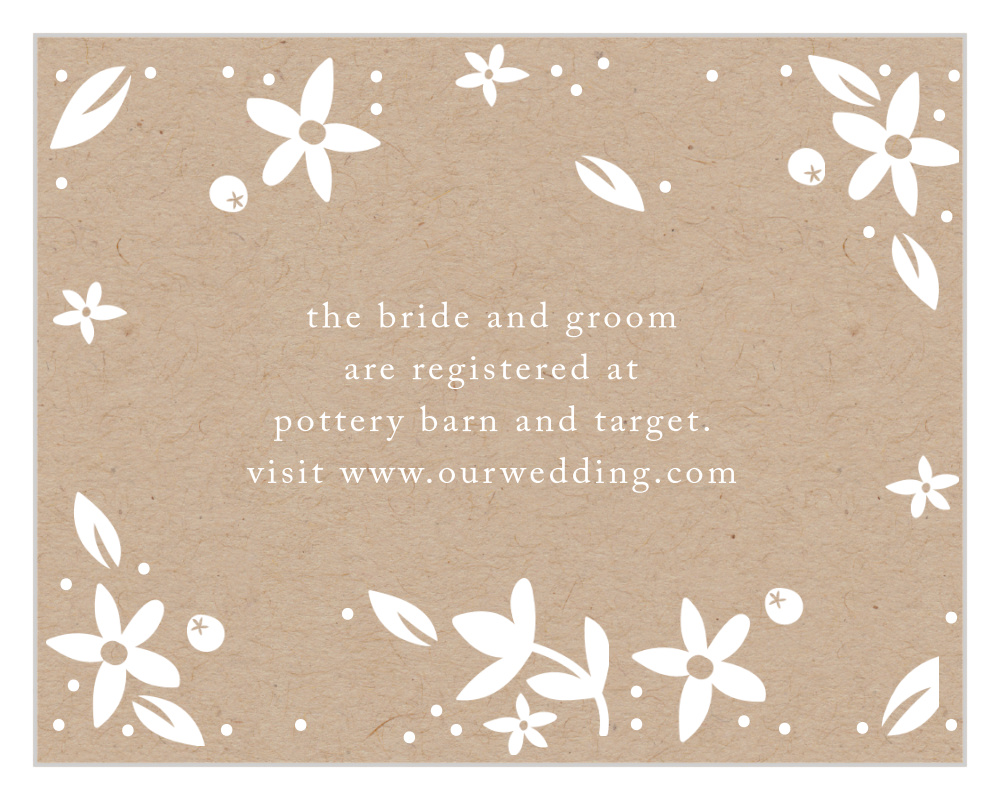 Silent Garden Registry Cards