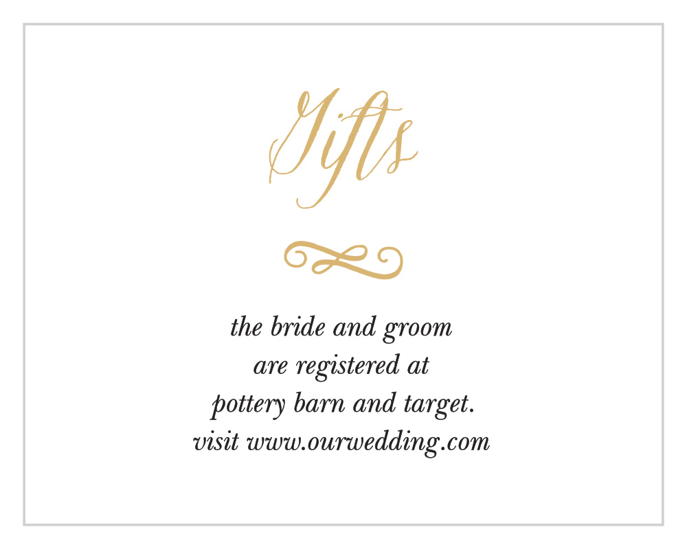 Watercolor Floral Foil Registry Cards