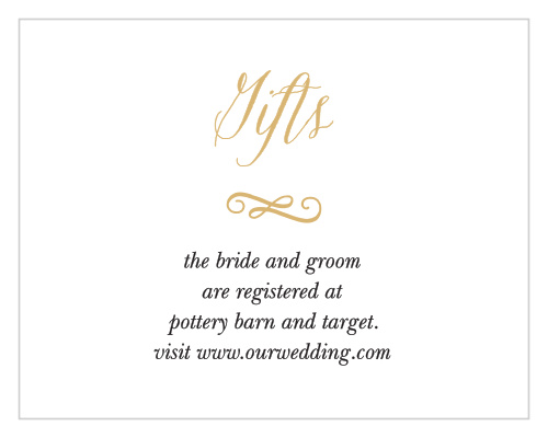 Watercolor Floral Foil Registry Cards