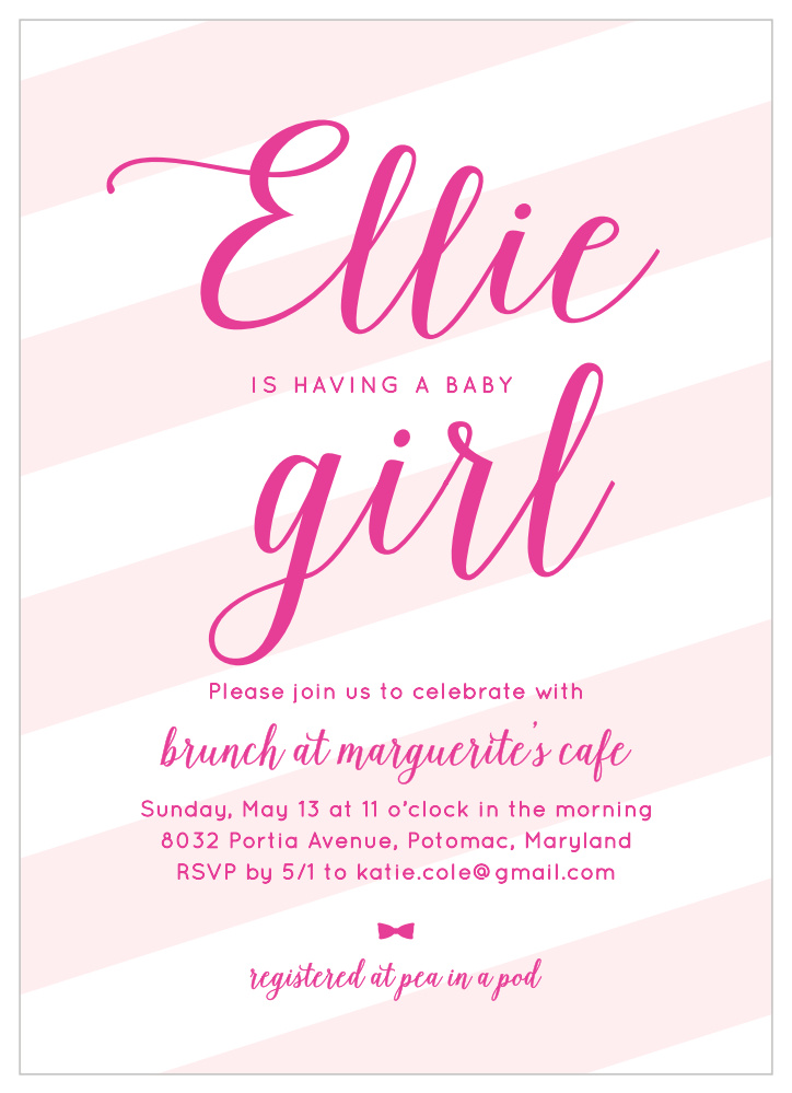 Stunning Stripes Baby Shower Invitations