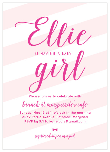Stunning Stripes Baby Shower Invitations