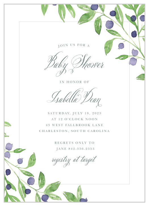 Farmer's Market Baby Shower Invitations