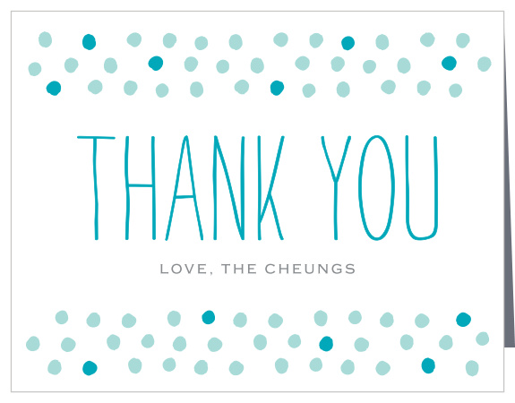 Painted Dots Baby Shower Thank You Cards