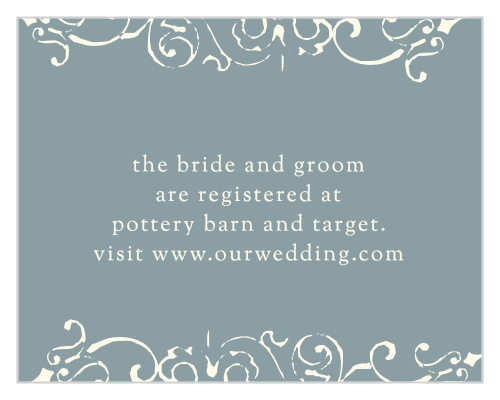 Scrolling Monogram Registry Cards