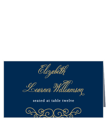 Royal Scrolls Foil Place Cards