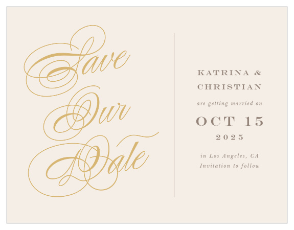 Our Ribbon and Scrolls Save the Date Magnets are a sophisticated way to announce your big day.