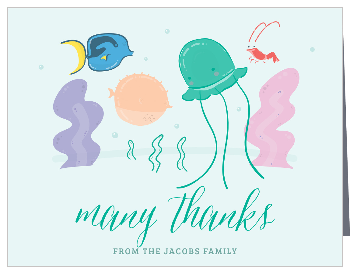 Fish Frenzy Baby Shower Thank You Cards