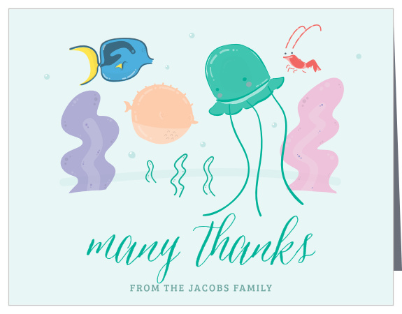 Fish Frenzy Baby Shower Thank You Cards