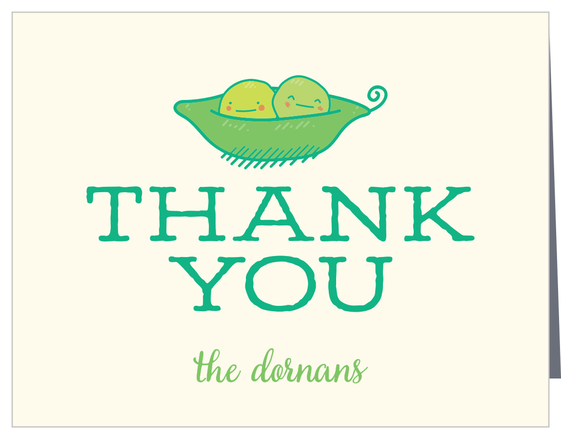 Peas in a Pod Baby Shower Thank You Cards