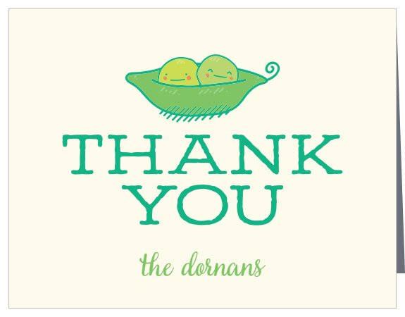 Peas in a Pod Baby Shower Thank You Cards