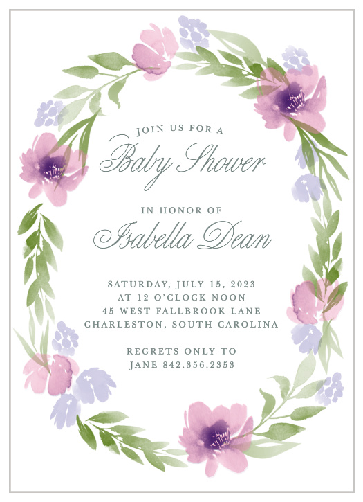Floral Delight Baby Shower Invitations