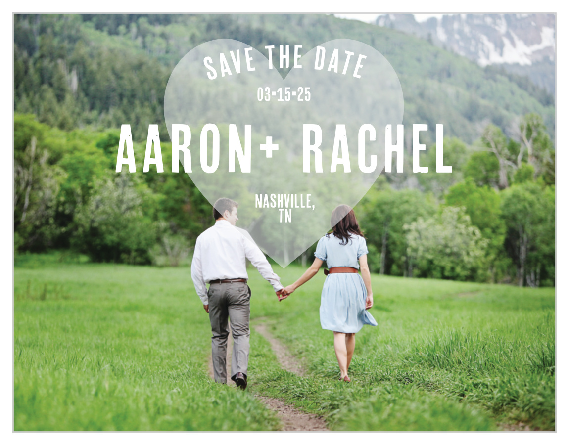 Heart In Hand Photo Save the Date Magnets