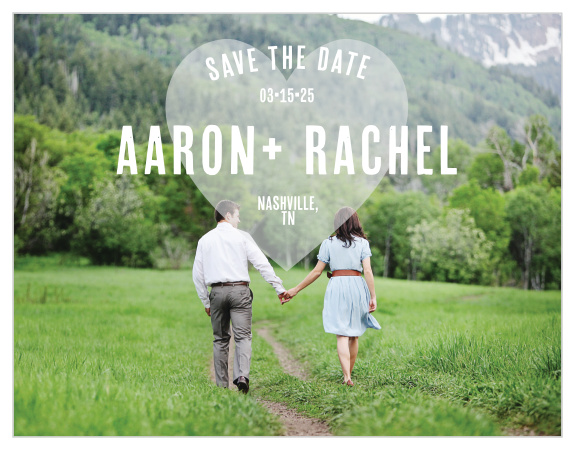 Create stylish announcements for your wedding with the Heart In Hand Photo Save-the-Date Magnets.