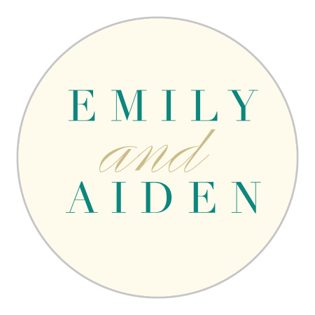Peacock Feather Wedding Stickers