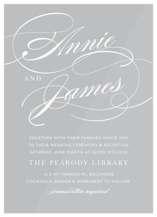 Simplicity Swirls Clear Wedding Invitations
