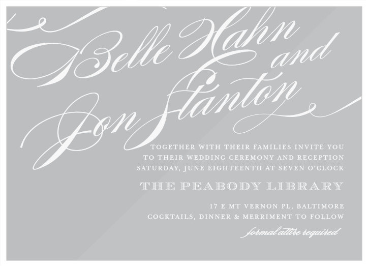 What better way to announce your amour to the world than with the Cheri Clear Wedding Invitations. 