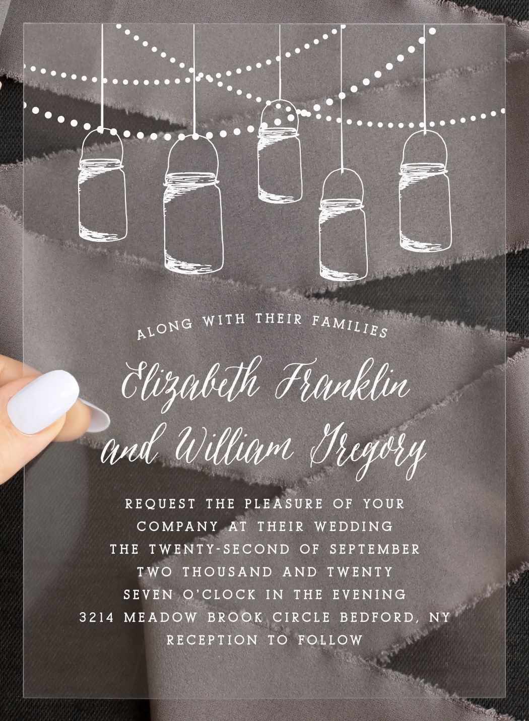 Lantern Lights Clear Wedding Invitations