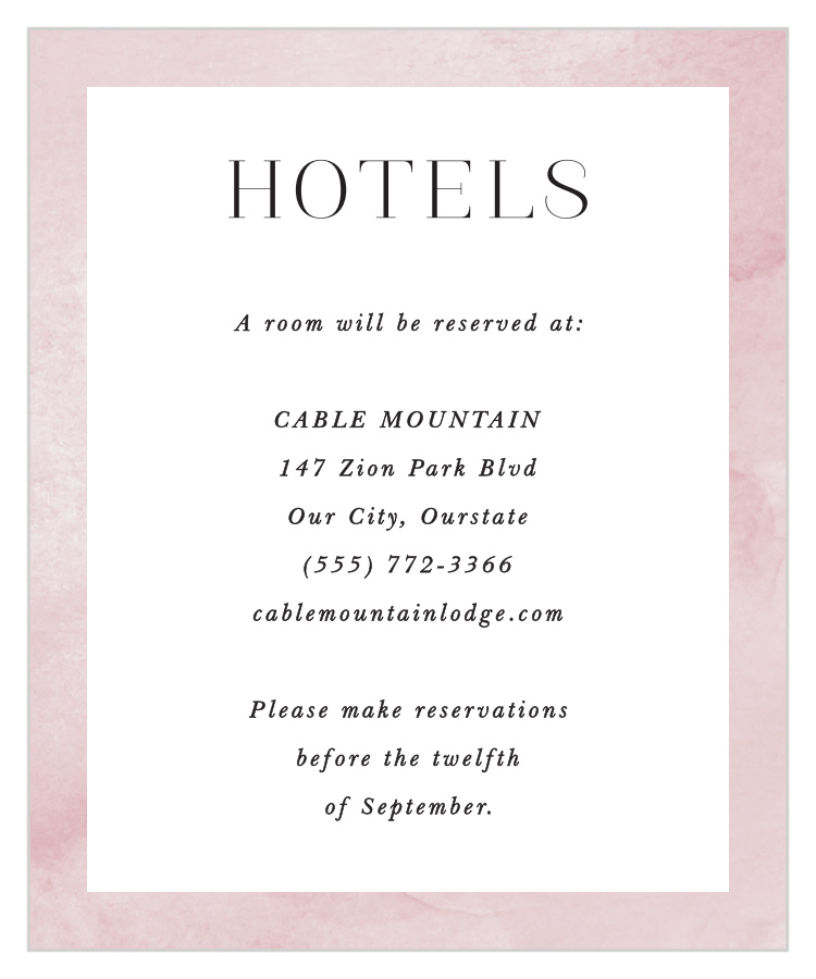 Colorful Band Accommodation Cards