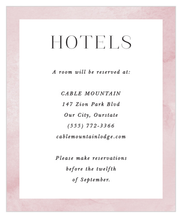 Colorful Band Accommodation Cards