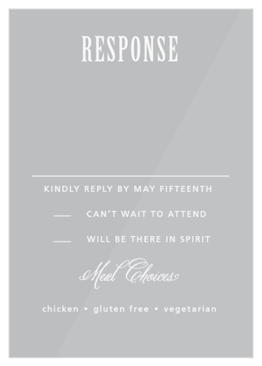 Rustic Flowers Clear Response Cards