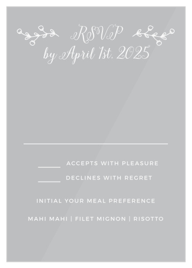 Rustic Foliage Clear Response Cards