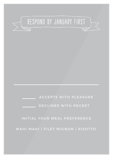 Chalkboard Inscription Clear Response Cards