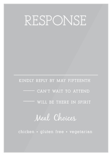Simple Cursive Clear Response Cards