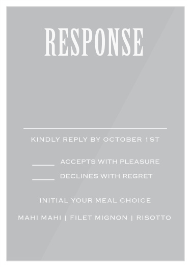 Antique Luxury Clear Response Cards