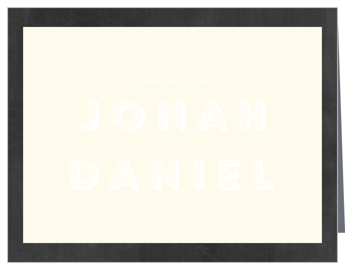 Chalkboard Bar Mitzvah Thank You Cards