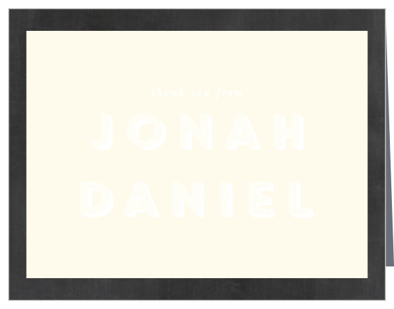 Your guests will be delighted to receive these matching Chalkboard Bar Mitzvah Thank You Cards after the celebrating is all done. 